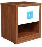 HomeTown Play Night Stand In Walnut & Frosty White Colour