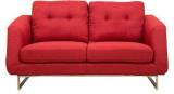 HomeTown Preston Fabric Two Seater Sofa In Red Colour