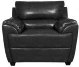 HomeTown Taylor Leatherette One Seater Sofa In Black Colour