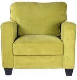 HomeTown Trent Fabric One Seater Sofa In Lime Green Colour