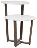 HomeTown Tulip Center Table In White N Brown Colour