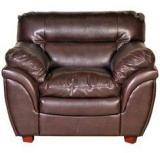 HomeTown Vega Leatherette One Seater Sofa In Rust Colour