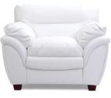 HomeTown Vega Leatherette One Seater Sofa In White Colour