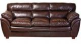 HomeTown Vega Leatherette Three Seater Sofa In Rust Colour