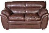 HomeTown Vega Leatherette Two Seater Sofa In Rust Colour