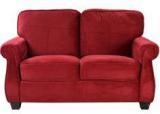 HomeTown Victoria Fabric Two Seater Sofa In Maroon Colour