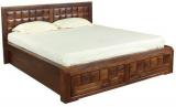 HomeTown Woodrow Queen Bed With Storage In Honey Colour