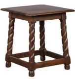 HomeTown Yang Solidwood Stool In Walnut Colour