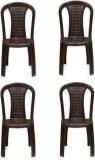 Homiboss Armless Plastic Chair For Home, Living Room, Outdoor & Indoor Plastic Dining Chair