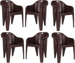 Homiboss outdoor & home chairs set of 6 Plastic Living Room Chair