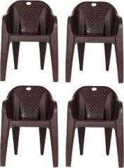 Homiboss set of 4 | Plastic chairs for home, Living Rooms, & Garden Plastic Outdoor Chair