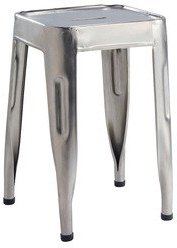 House Of Furniture Iron Stool In Chrome Colour