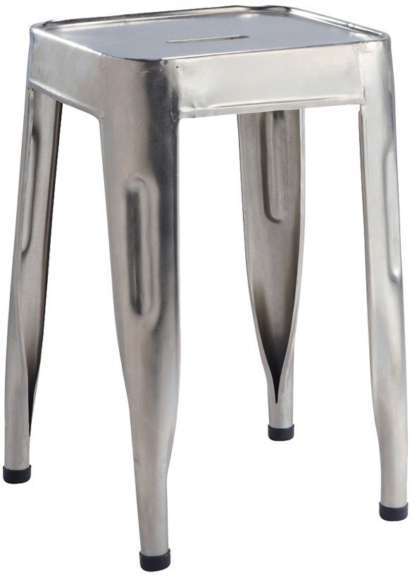 House of Furniture Iron Stool in Chrome Colour