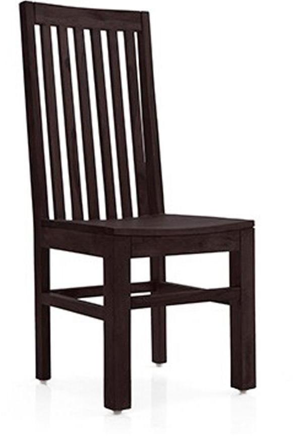 House of Furniture Wooden Dining Chair With Back Pati In Mahogany Finish