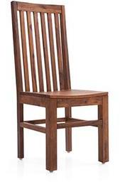 House Of Furniture Wooden Dining Chair With Back Pati In Teak Finish