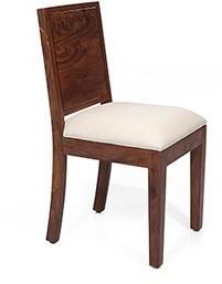 House Of Furniture Wooden Dining Chair With Cushion In Teak Finish