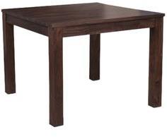 House Of Furniture Wooden Four Seater Dining Table In Walnut Finish