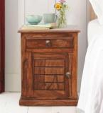 House Of Kuber Solid Sheesham Wood Bedside End Table With Drawer & Shelf Storage For Bedroom Solid Wood Bedside Table