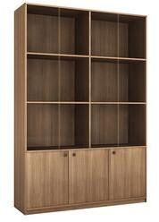 Housefull Andy Display Cum Book Case In Walnut Finish