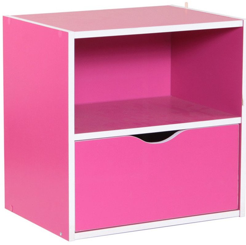 Housefull Geno Storage Shelf in Magenta Colour