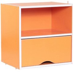 Housefull Geno Storage Shelf In Orange Colour