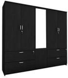 Housefull Jacob Five Door Wardrobe With Drawer & Mirror In Wenge Finish