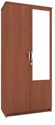 Housefull John Two Door Mirror Wardrobe In Oak Finish