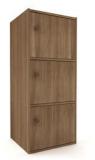 Housefull Mac 3 Door Storage Cabinet In Walnut