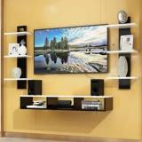 Icrush Wooden Wall Mounted TV Unit, Cabinet with TV Stand Engineered Wood TV Entertainment Unit