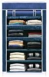 Icvibrant Multipurpose Utility Rack 4BLU Carbon Steel Collapsible Wardrobe