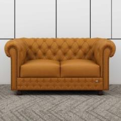 India Wood Mart Half leather 2 Seater Sofa