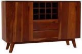 Indicraft Bar Unit Solid Wood Bar Cabinet