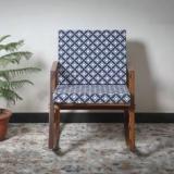 Indikasa Sia Rocking Chair | Solid Sheesham Wood | Teak Finish Solid Wood Cafeteria Chair