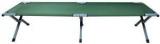 Inditradition Portable Folding Camping / Home Bed, Cot, Aluminium, Green Fabric Metal Single Bed