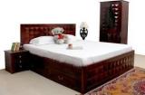 Induscraft Antilia Diamond Solid Wood Queen Bed With Storage