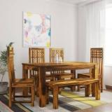 Induscraft Sheesham Wood Solid Wood 6 Seater Dining Set