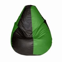 INVOGUE Black & Green Coloured Bean Bag Large