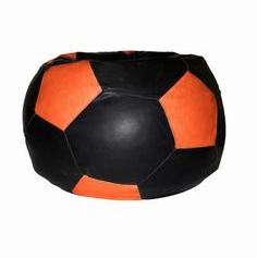 INVOGUE Black & Orange Coloured Fotball Bean Bag XL