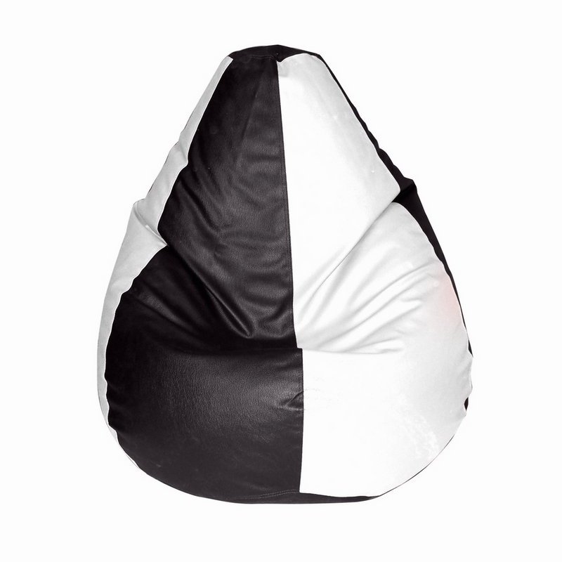 INVOGUE Black & White Coloured Bean Bag Large