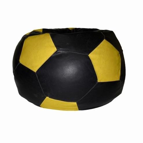 INVOGUE Black & Yellow Coloured Fotball Bean Bag XL