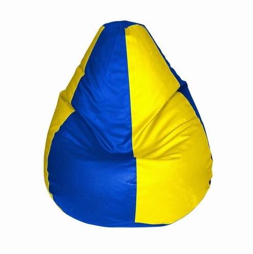 INVOGUE Blue & Yellow Coloured Bean Bag Large