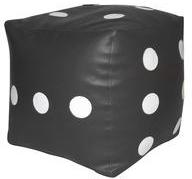 INVOGUE L Black Dice Pouffe