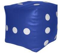 INVOGUE L Blue Dice Pouffe