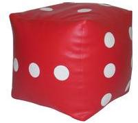 INVOGUE L Red Dice Pouffe