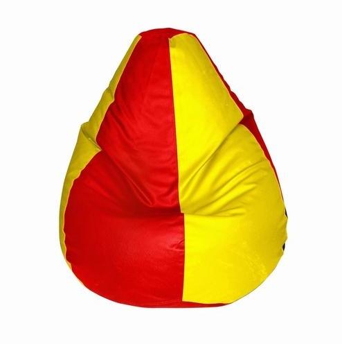 INVOGUE Red & Yellow Coloured Bean Bag XXL