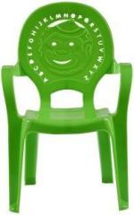 Italica Furniture, Light and Sturdy Stacking Comfortable and Colourful arm Chairs for Kids/Baby s Room, Garden, Indoor and Outdoor Moulded in Plastic 9623 Green Glossy Finish Plastic Chair