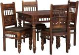 Jangid Handicraft Sheesham Solid Wood 4 Seater Dining Table With 4 Chairs Dining Room Furniture Solid Wood 4 Seater Dining Set