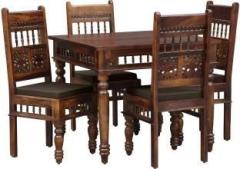 Jangid Handicraft Sheesham Solid Wood 4 Seater Dining Table With 4 Chairs Dining Room Furniture Solid Wood 4 Seater Dining Set