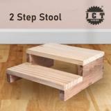 Jct Agrico strong heavy 2 step natural wooden stoolhard wood legs Stool