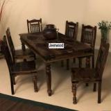 Jeenwood Beautiful Dining Set In Sheesham Wood In Living Room Solid Wood 6 Seater Dining Set